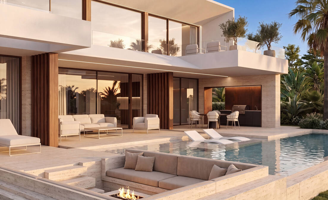 Located in Cortijo Blanco, Marbella West, this contemporary villa forms part of an exclusive collection of just four residences in...