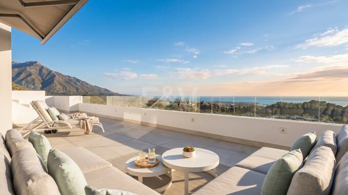 Penthouse avec vue panoramique sur la mer et la montagne à Real de La Quinta