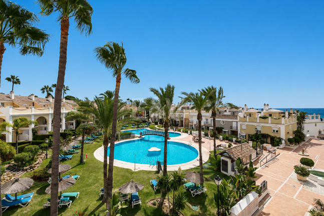 Adosado en conjunto de primera línea de mar, Bahía de Marbella