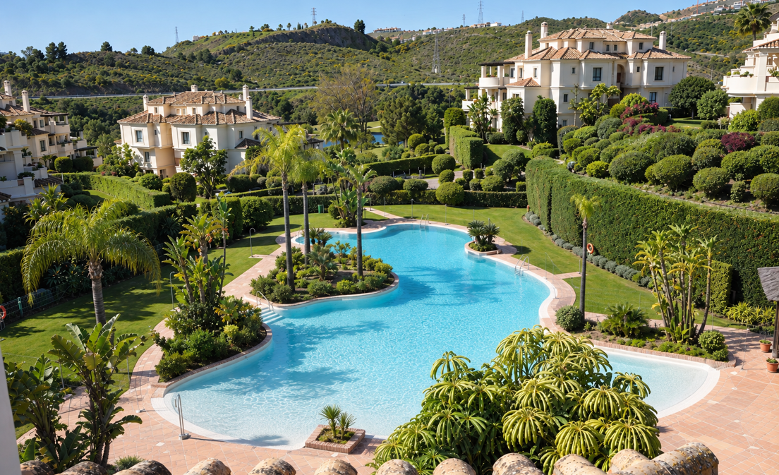 Appartement Terrasse à vendre en Los Arqueros, Benahavis avec 3 chambres, 3 salles de bains et a piscine et garage....