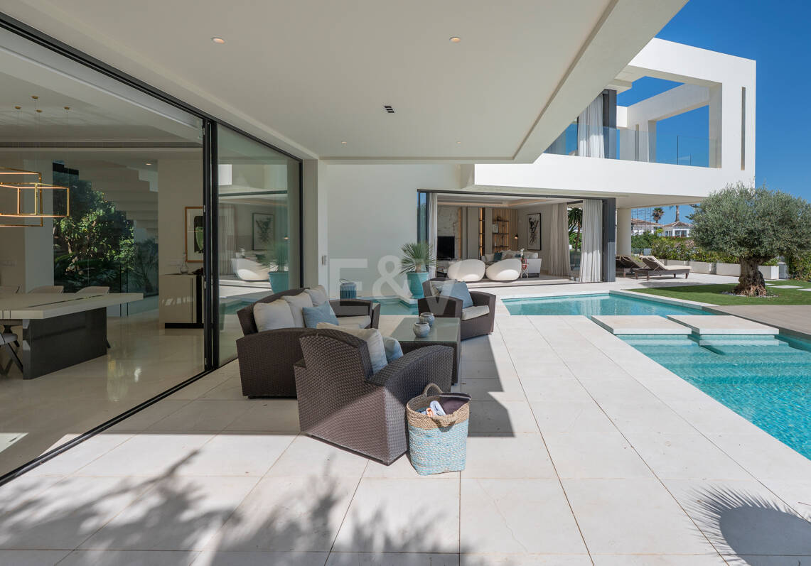 Contemporary Villa Just Steps from the Beach in Marbella East