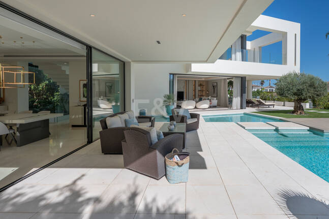 Contemporary Villa Just Steps from the Beach in Marbella East