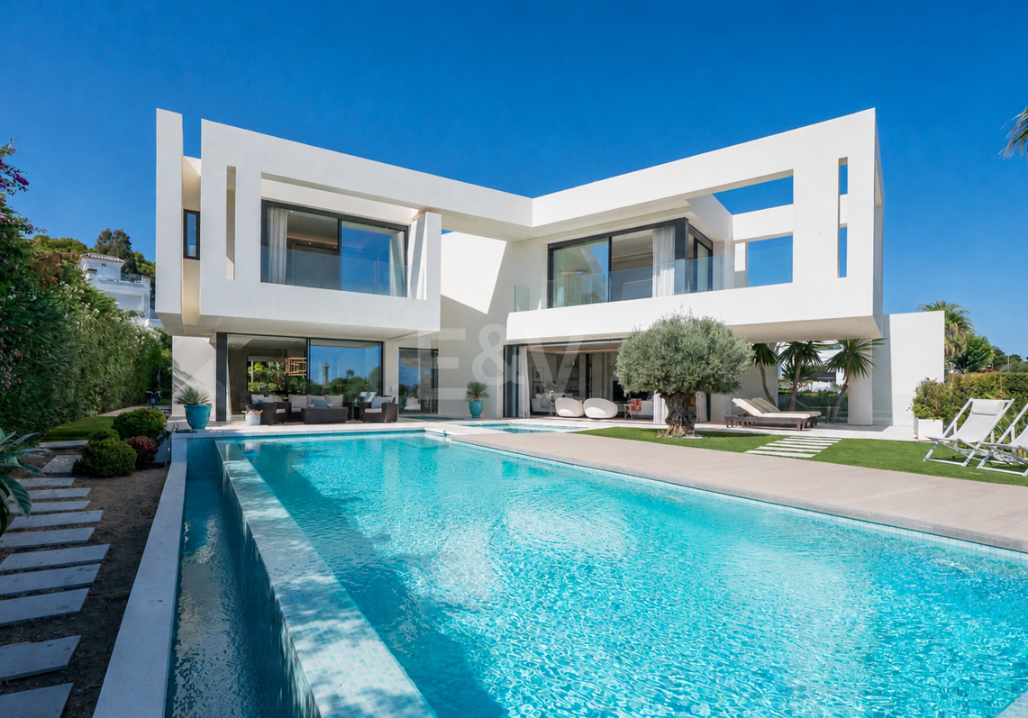 Contemporary Villa Just Steps from the Beach in Marbella East