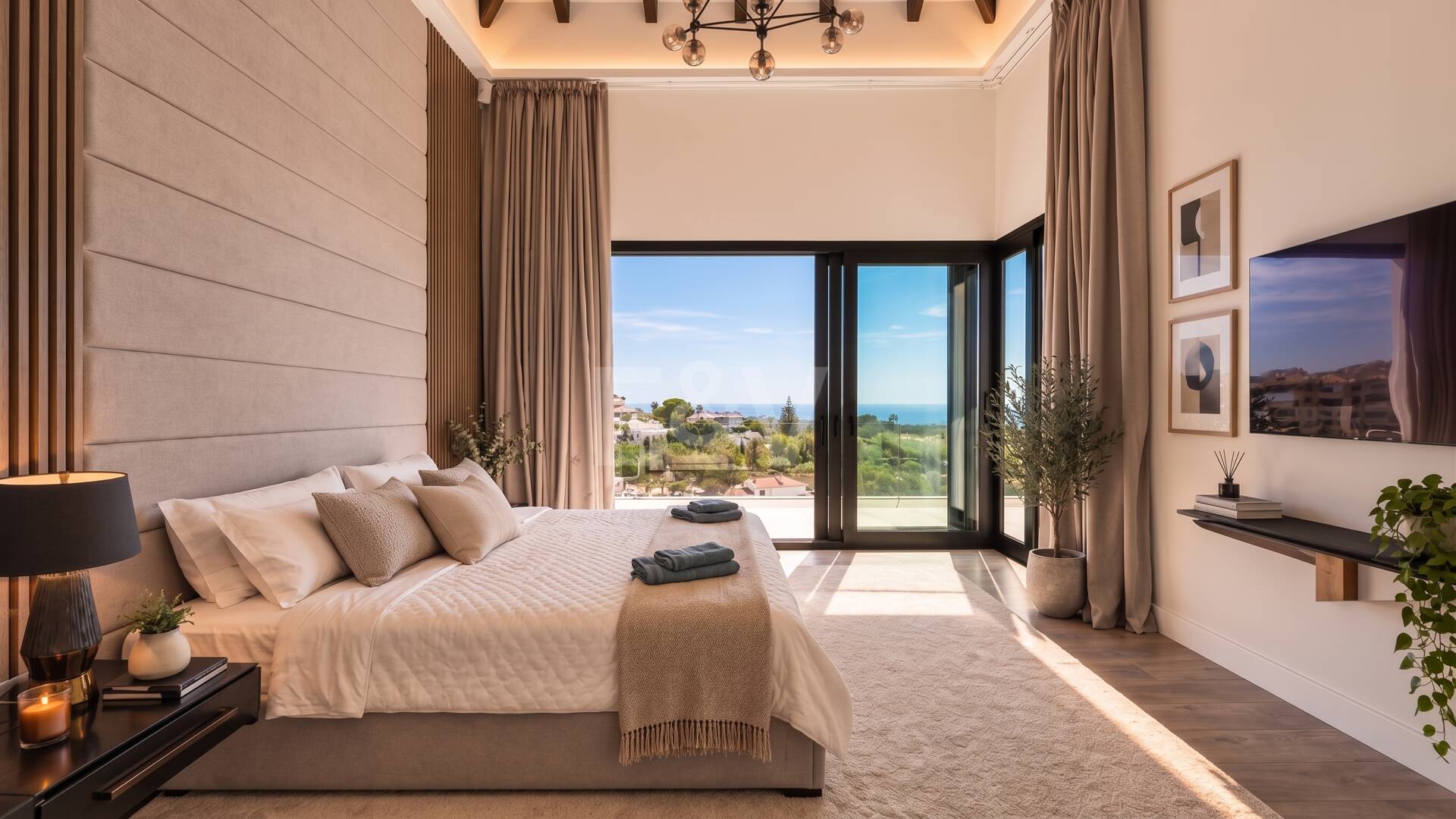 Luksusowa 7-sypialna willa z panoramicznymi widokiem na morze w Elvirii, Marbella