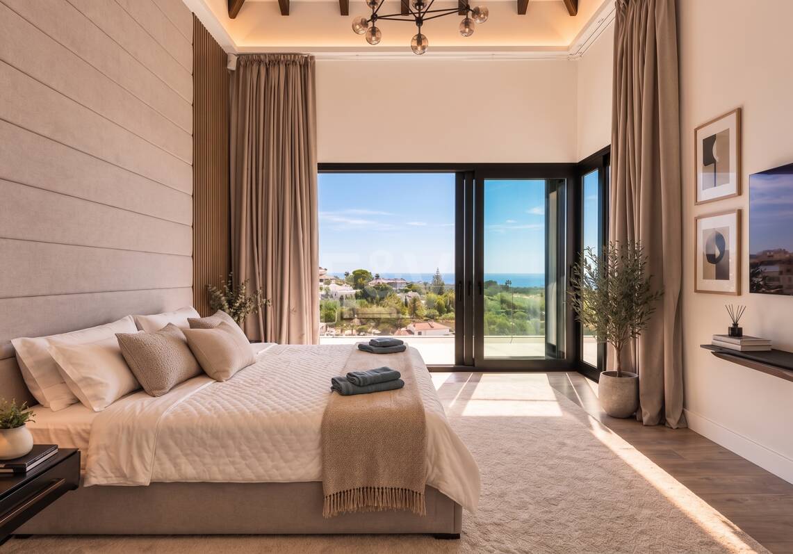 Luksusowa 7-sypialna willa z panoramicznymi widokiem na morze w Elvirii, Marbella