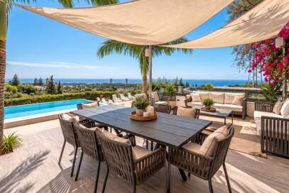 Luksusowa 7-sypialna willa z panoramicznymi widokiem na morze w Elvirii, Marbella