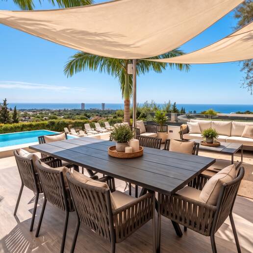 Luksusowa 7-sypialna willa z panoramicznymi widokiem na morze w Elvirii, Marbella