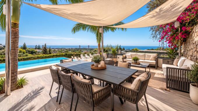 Luxuriöse Villa mit 7 Schlafzimmern und Panoramablick auf das Meer in Elviria, Marbella
