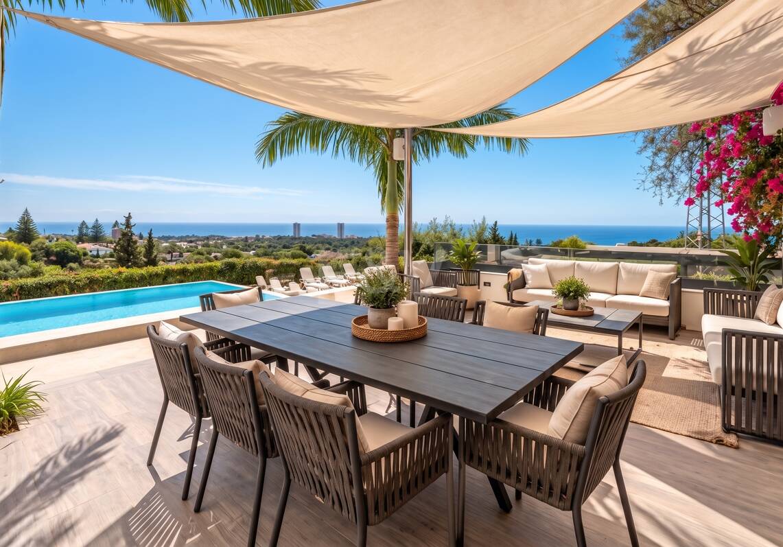 Luksusowa 7-sypialna willa z panoramicznymi widokiem na morze w Elvirii, Marbella