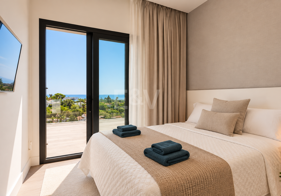Luksusowa 7-sypialna willa z panoramicznymi widokiem na morze w Elvirii, Marbella