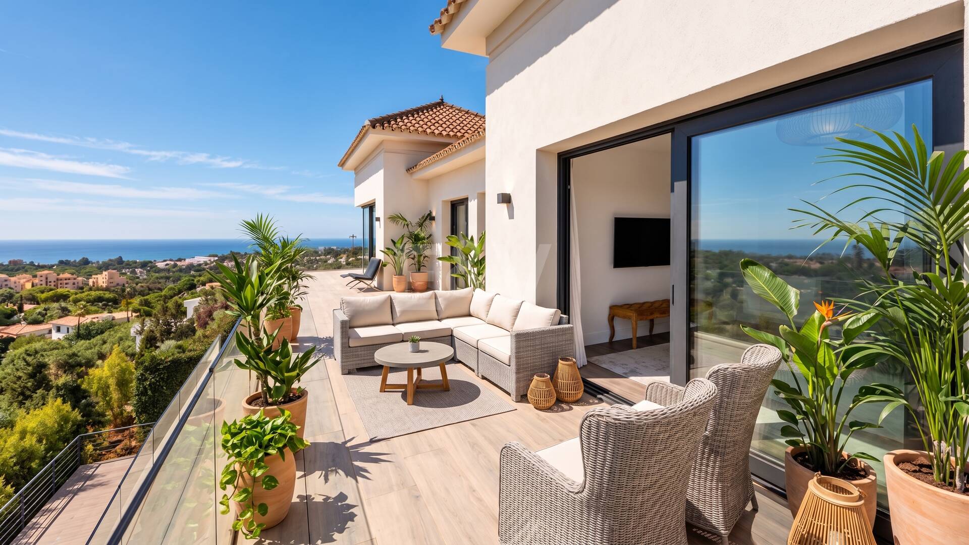 Luksusowa 7-sypialna willa z panoramicznymi widokiem na morze w Elvirii, Marbella