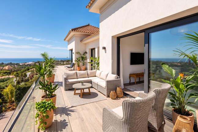 Luksusowa 7-sypialna willa z panoramicznymi widokiem na morze w Elvirii, Marbella