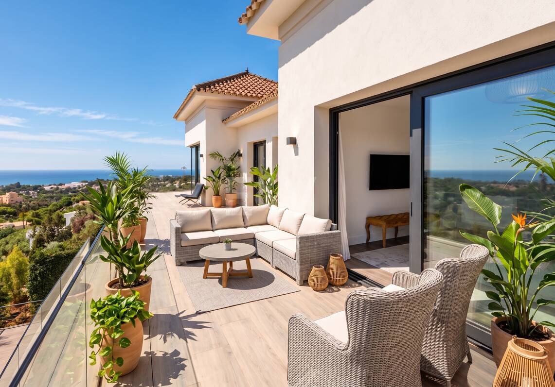 Luksusowa 7-sypialna willa z panoramicznymi widokiem na morze w Elvirii, Marbella