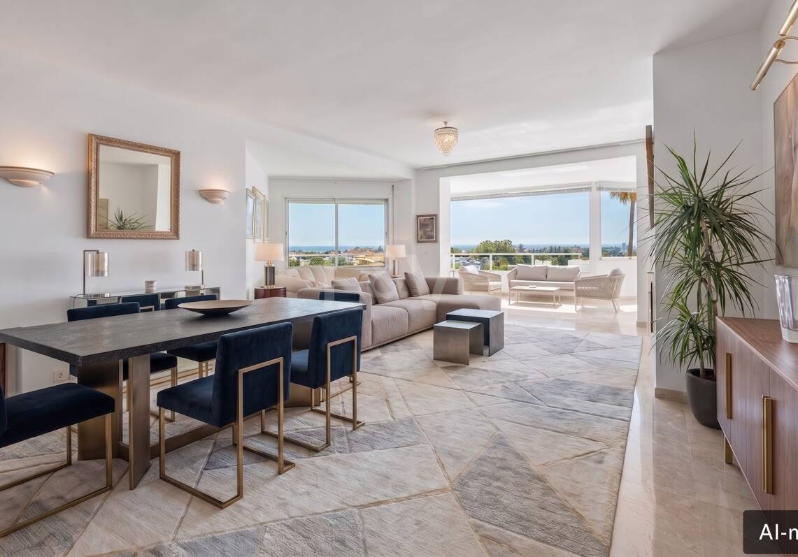Appartement avec vue sur la mer panoramique à Guadalmina Alta