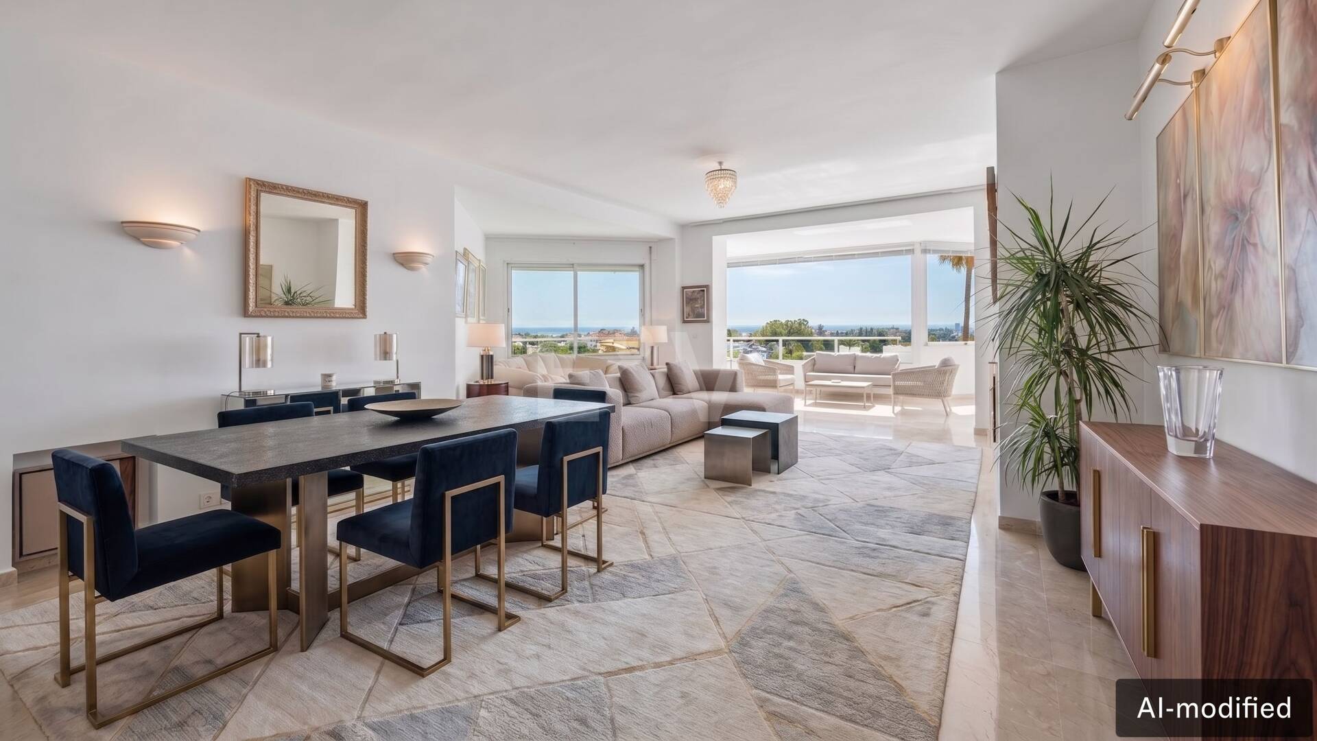 Appartement avec vue sur la mer panoramique à Guadalmina Alta