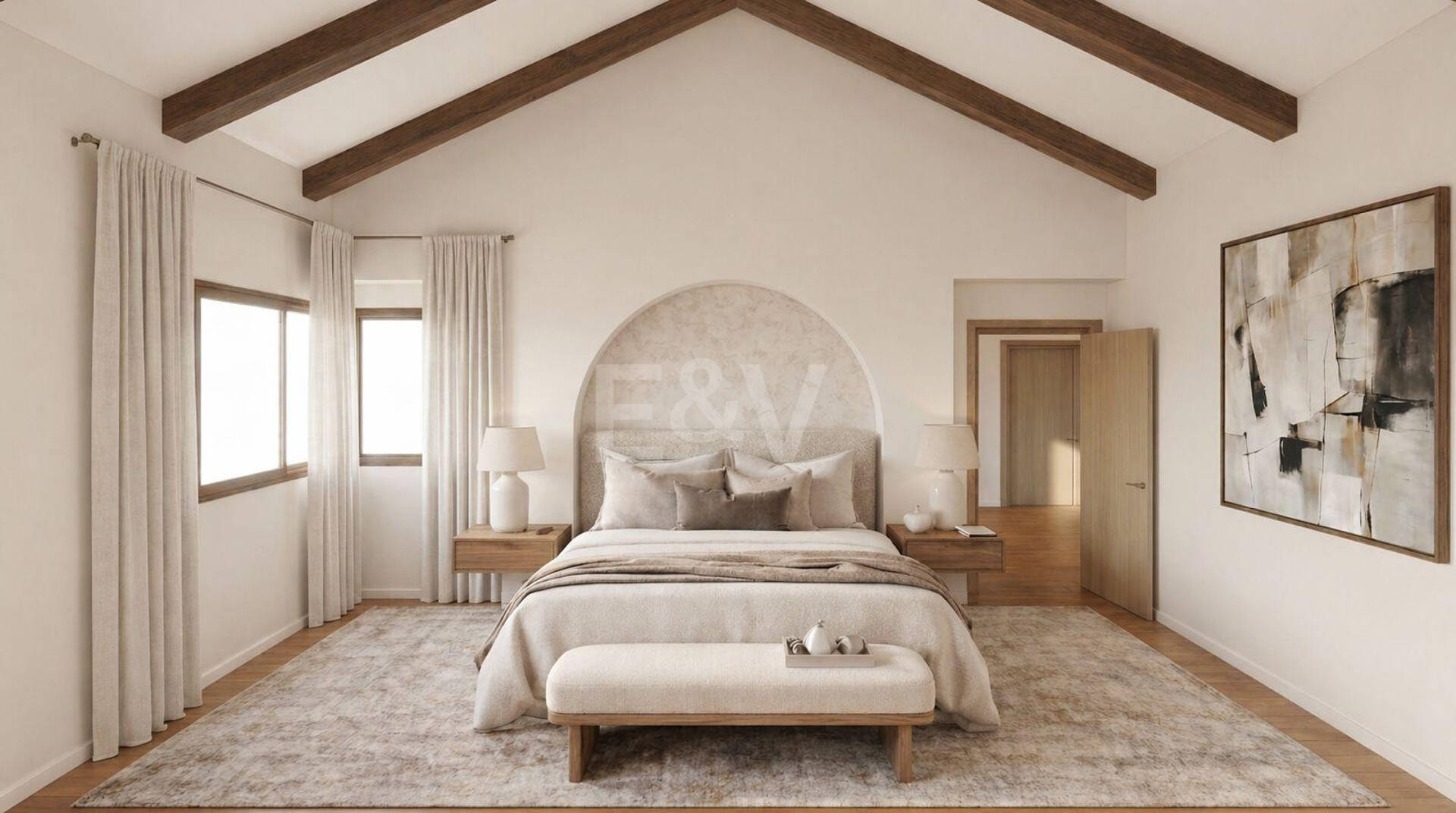 Elegante andalusische Villa mit moderner Innenausstattung und Meerblick in El Rosario