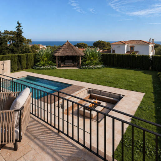 Elegante andalusische Villa mit moderner Innenausstattung und Meerblick in El Rosario