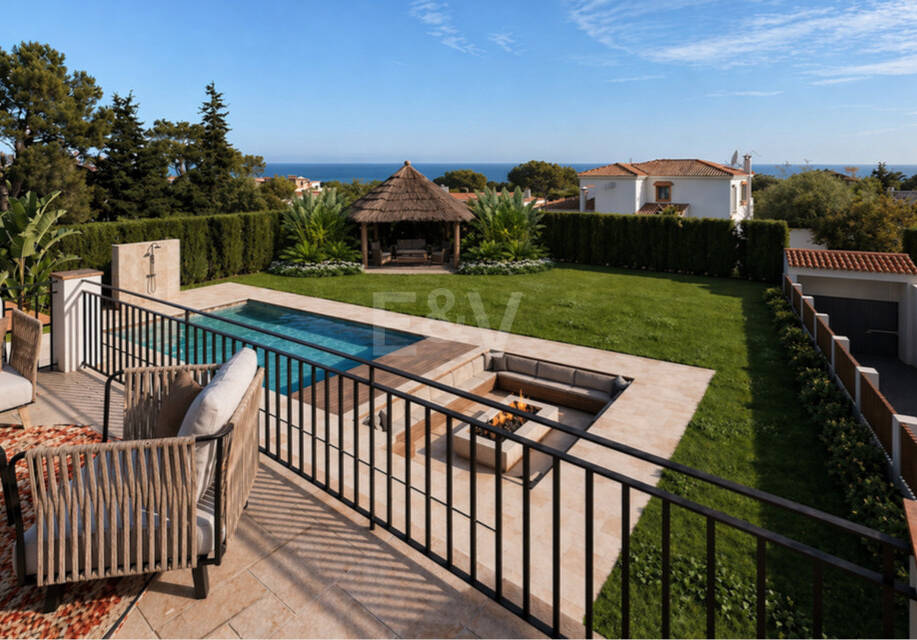 Elegante andalusische Villa mit moderner Innenausstattung und Meerblick in El Rosario