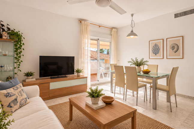 Piso en venta en la urbanización frente al mar Bahía de Marbella, Marbella Este