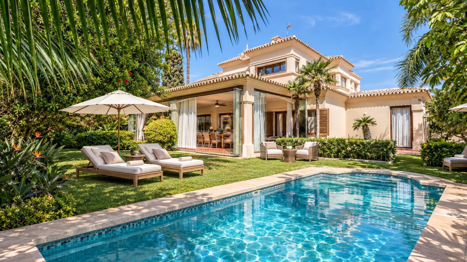Elegante villa andaluza-mediterránea en Linda Vista, Playa de San Pedro