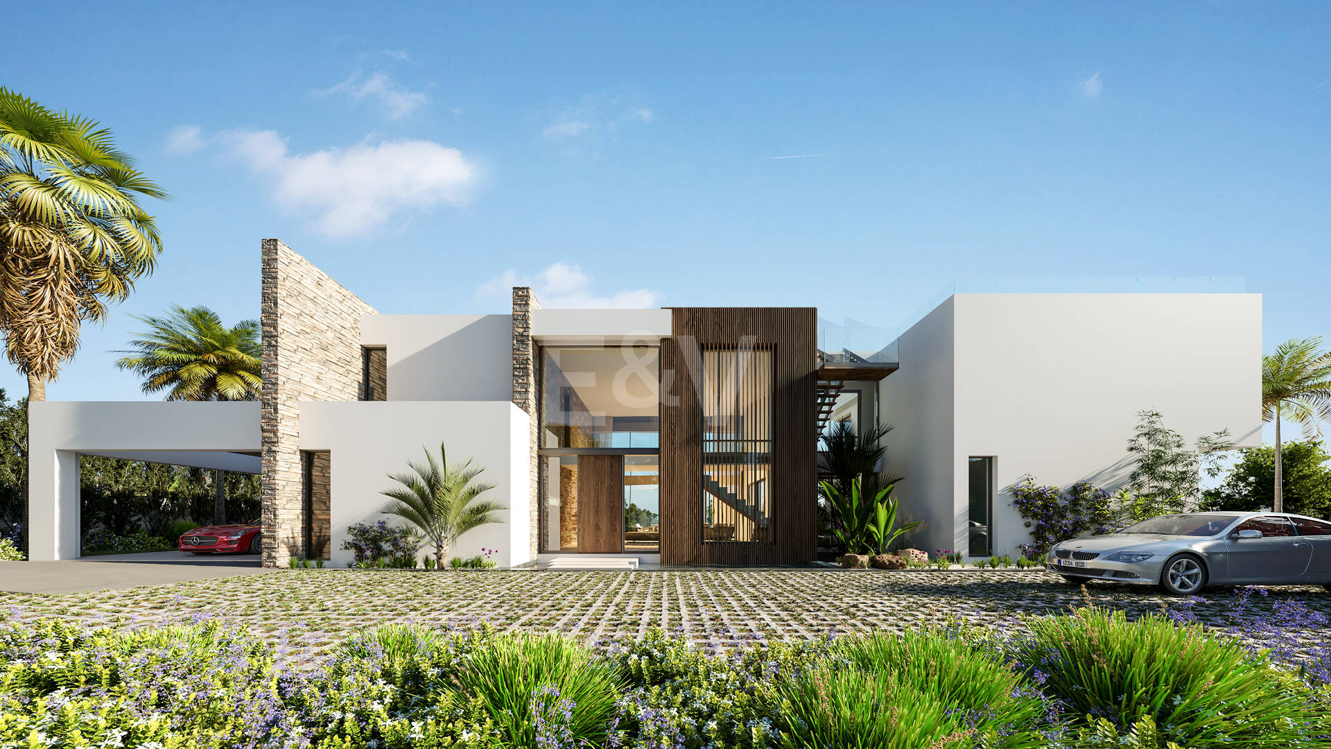 Projekt för nybyggd villa med panoramautsikt över havet i Hacienda Las Chapas, garanterad licens