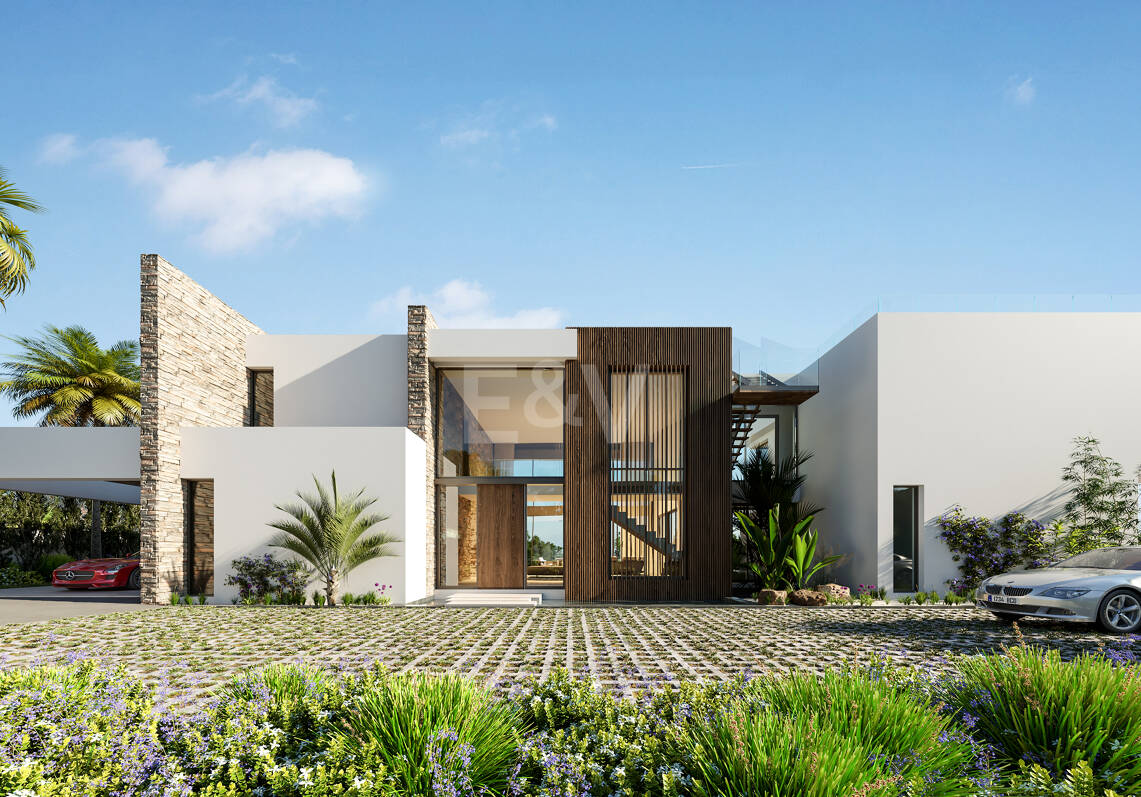 Projekt för nybyggd villa med panoramautsikt över havet i Hacienda Las Chapas, garanterad licens