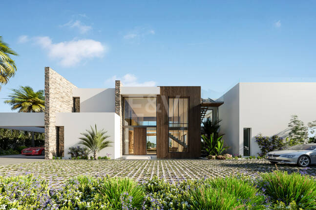 Projekt för nybyggd villa med panoramautsikt över havet i Hacienda Las Chapas, garanterad licens