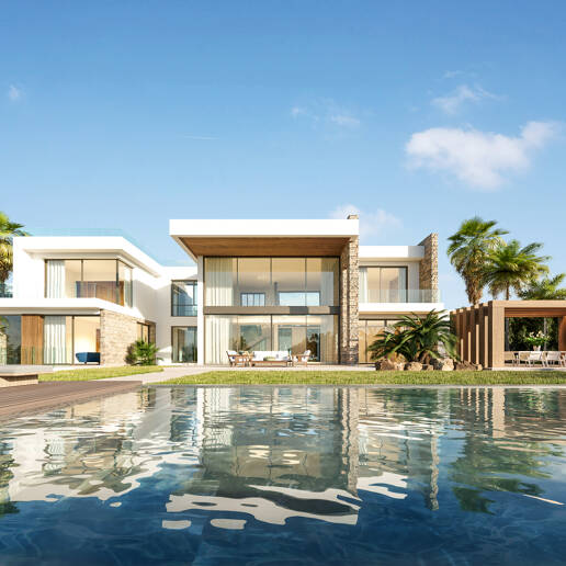 Projekt för nybyggd villa med panoramautsikt över havet i Hacienda Las Chapas, garanterad licens