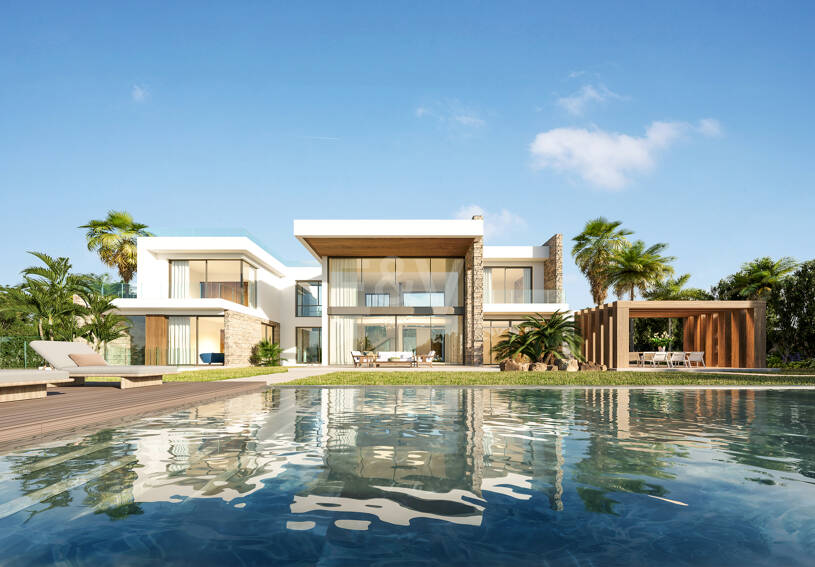 Projekt för nybyggd villa med panoramautsikt över havet i Hacienda Las Chapas, garanterad licens