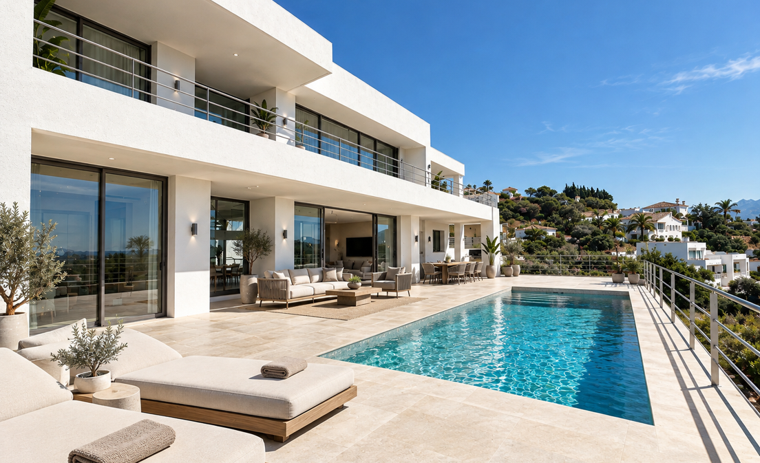 Set in the secure gated community of Puerto del Capitán, Los Arqueros within Benahavís, this newly built detached villa combines...