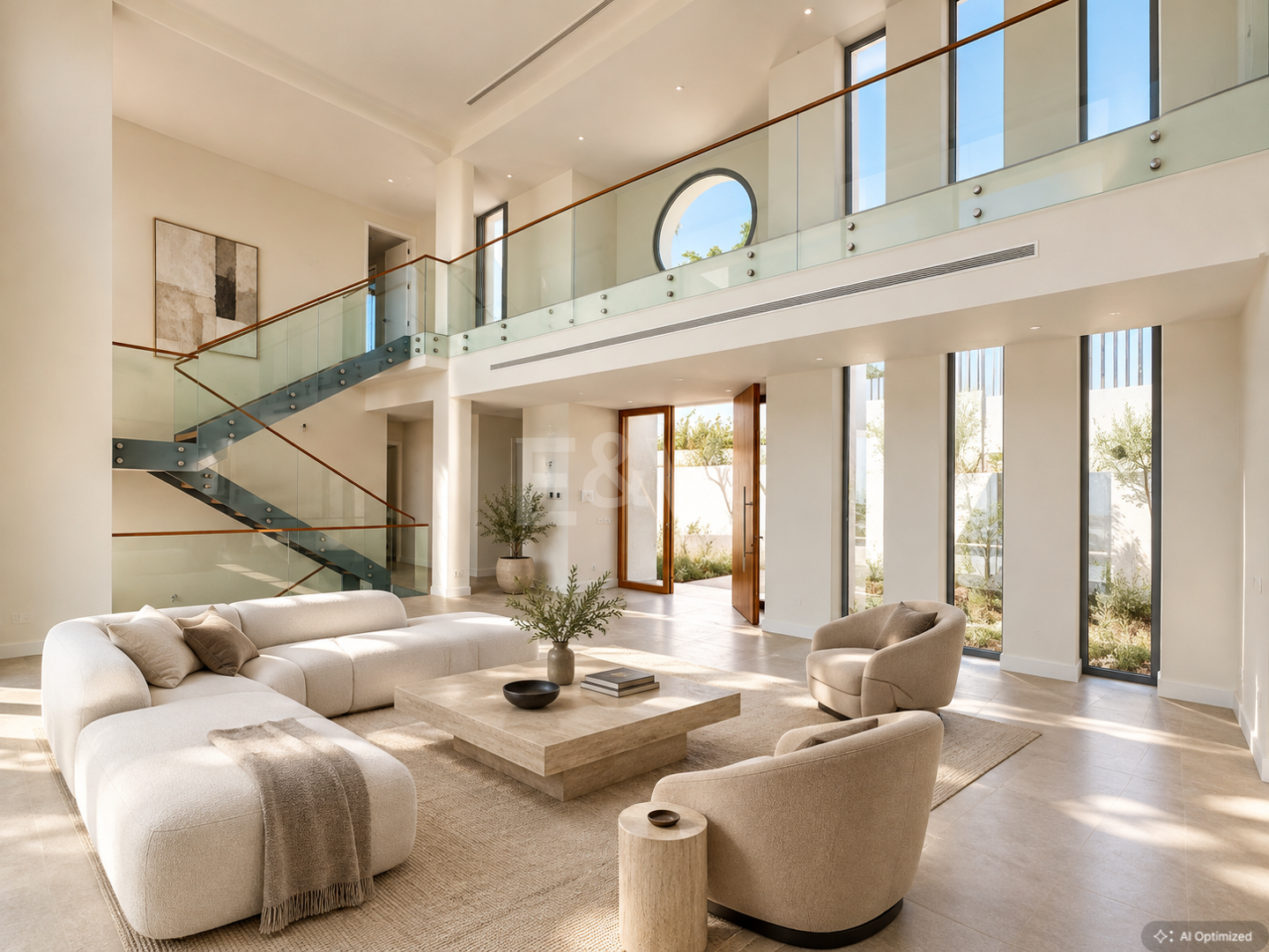 Zeitgenössische Neubauvilla mit Panoramablick aufs Meer in Los Arqueros
