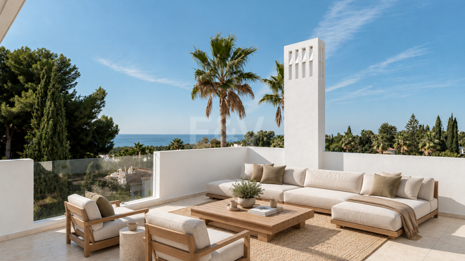 Contemporary Villa with Panoramic Sea Views near Marbella Club on the Golden Mile