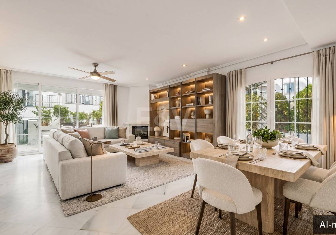 Amplia casa adosada en esquina con potencial de inversión en Arco Iris, Milla de Oro de Marbella