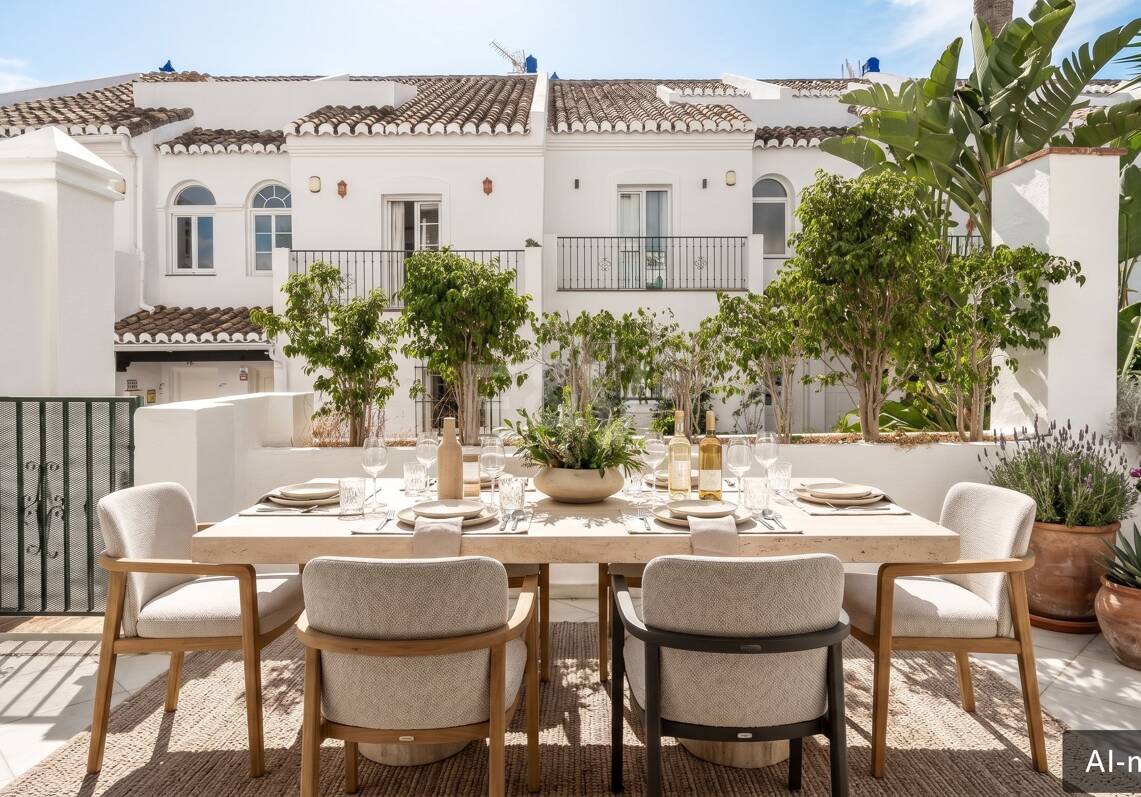 Amplia casa adosada en esquina con potencial de inversión en Arco Iris, Milla de Oro de Marbella