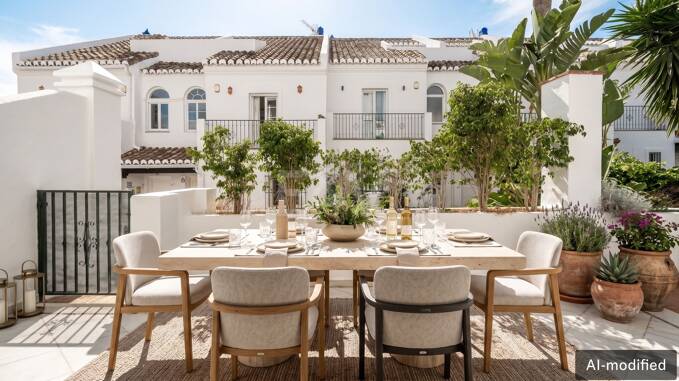 Amplia casa adosada en esquina con potencial de inversión en Arco Iris, Milla de Oro de Marbella