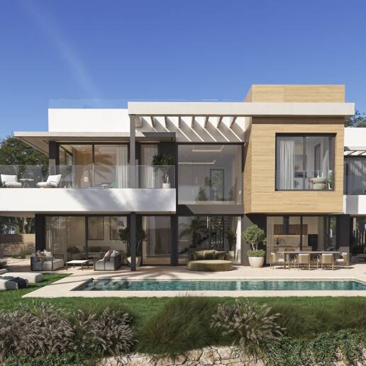 Modern villa under uppförande i Hacienda Las Chapas, östra Marbella