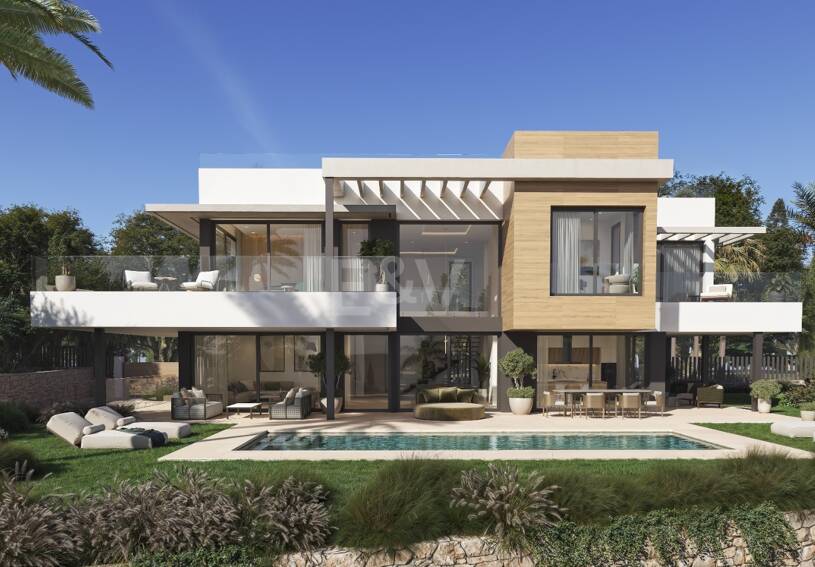 Modern villa under uppförande i Hacienda Las Chapas, östra Marbella