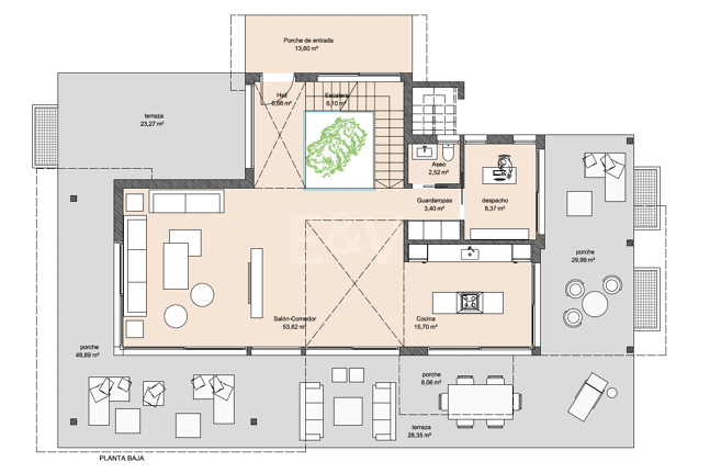 Modern villa under uppförande i Hacienda Las Chapas, östra Marbella