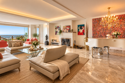 Maison individuelle avec vue panoramique sur la mer et jacuzzi à Santa Clara, Marbella