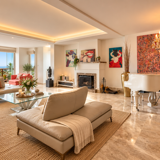 Maison individuelle avec vue panoramique sur la mer et jacuzzi à Santa Clara, Marbella