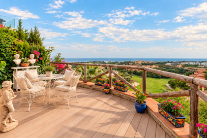Maison individuelle avec vue panoramique sur la mer et jacuzzi à Santa Clara, Marbella