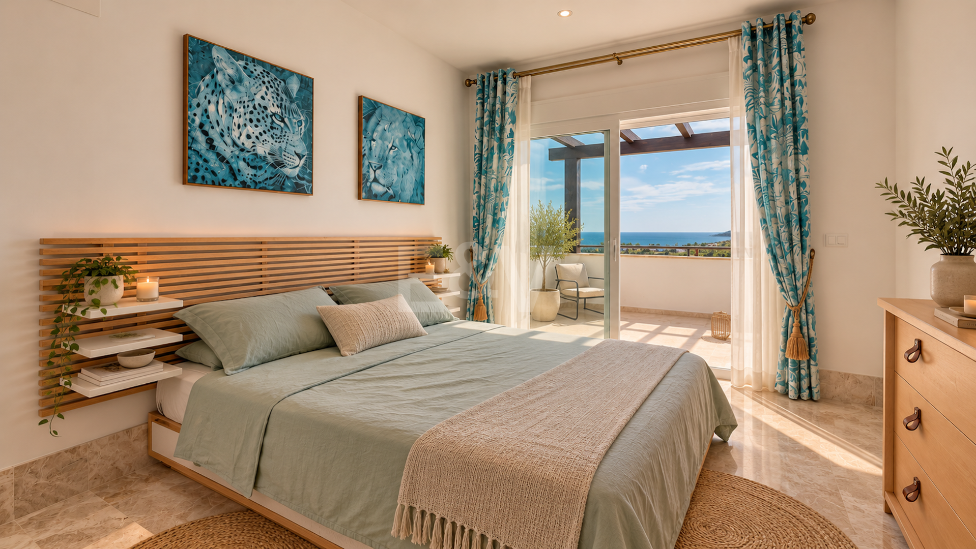 Maison individuelle avec vue panoramique sur la mer et jacuzzi à Santa Clara, Marbella