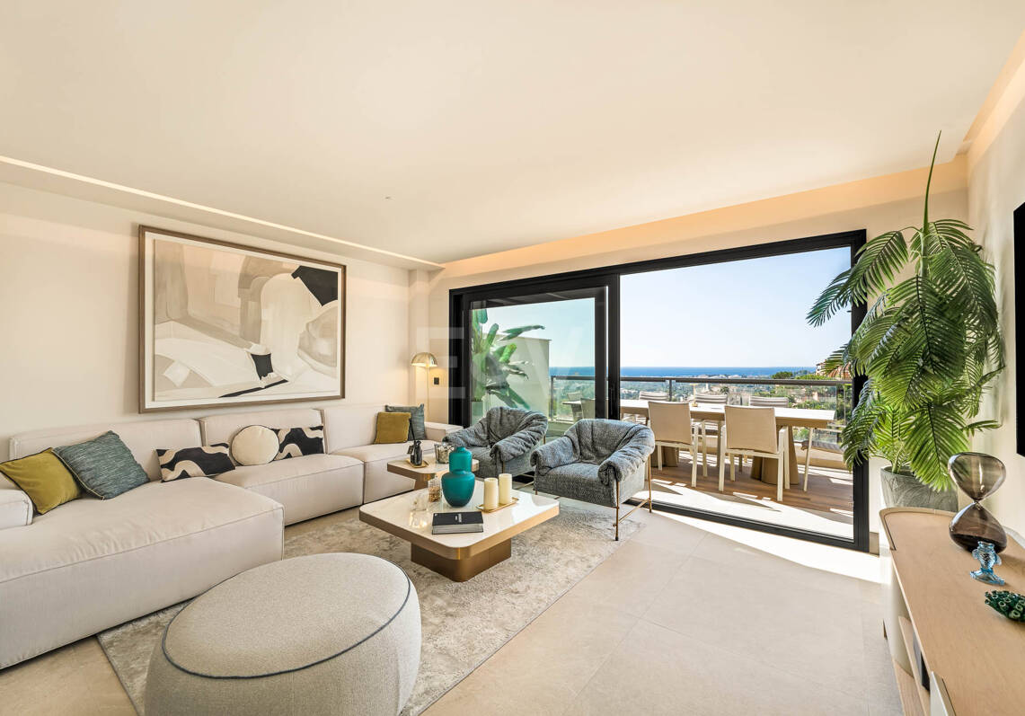 Luksusowy apartament Duplex z widokiem na morze panoramiczne w Marbella Lake, Nueva Andalucia