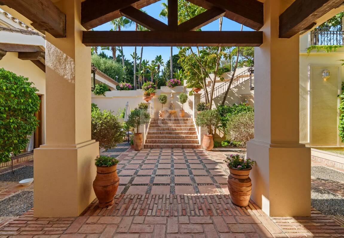 Mediterranean Forest Oasis with Timeless Andalusian Elegance on Marbella’s Golden Mile