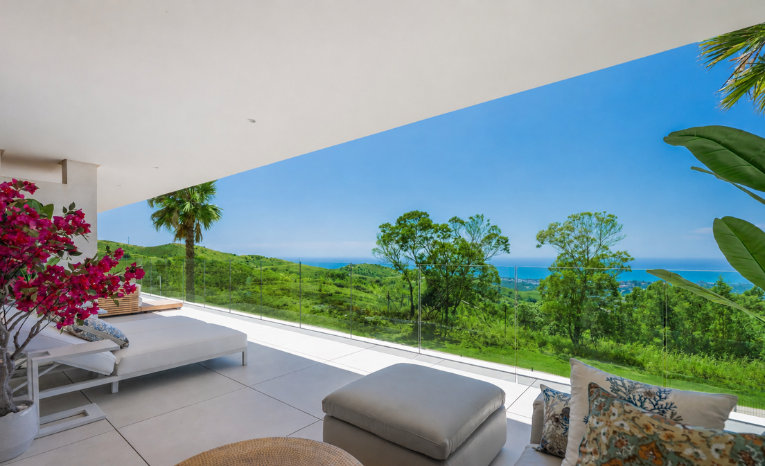 Appartement moderne lumineux avec Panoramique Méditerranée Vues