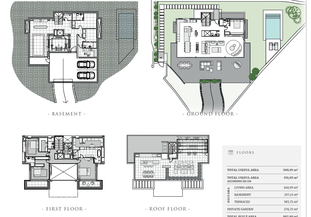 Villa design avec terrasse sur le toit offrant une vue sur la mer, espace bien-être et piscine privée à Río Real