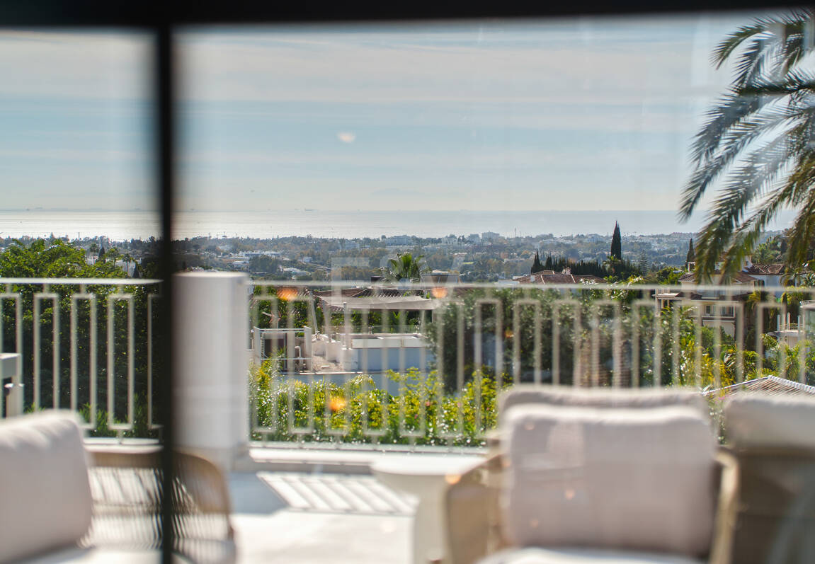 Verfeinertes mediterranee Villa mit Panoramablick aufs Meer