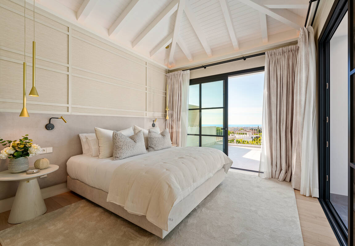Verfeinertes mediterranee Villa mit Panoramablick aufs Meer