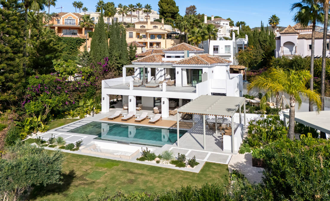 Verfeinertes mediterranee Villa mit Panoramablick aufs Meer
