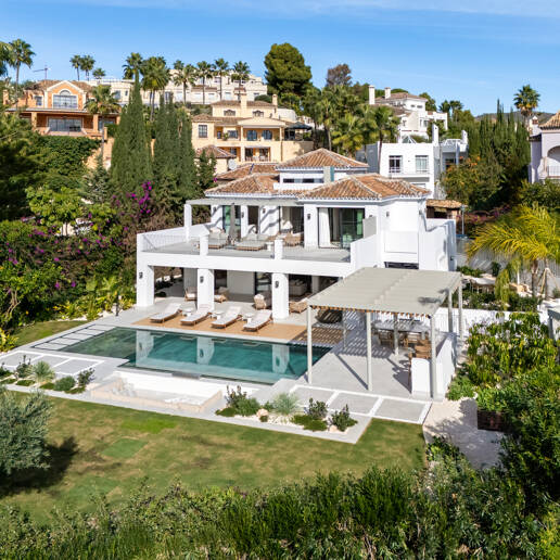 Verfeinertes mediterranee Villa mit Panoramablick aufs Meer